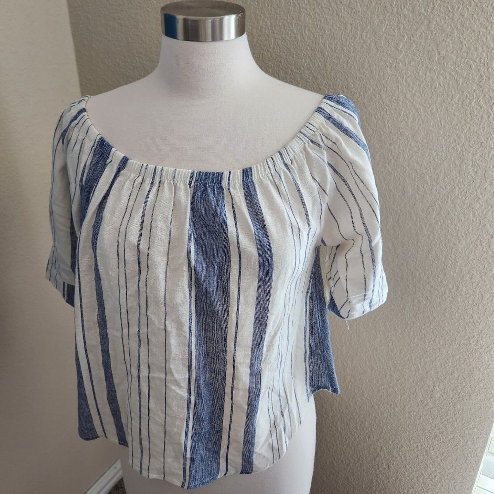 Absolute Angel Women's off shoulder top Blouse size XL‎ Linen blend